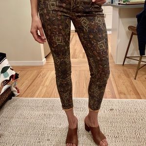 Boho Patterned Free People Jeans